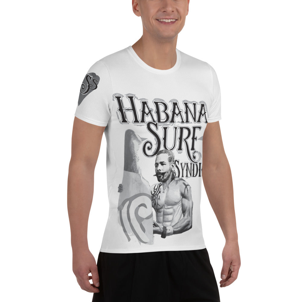 EBC- El Barrio Collection (Habana Surf Syndicate) All-Over Print Men's Athletic T-shirt ANTONIO MACEO