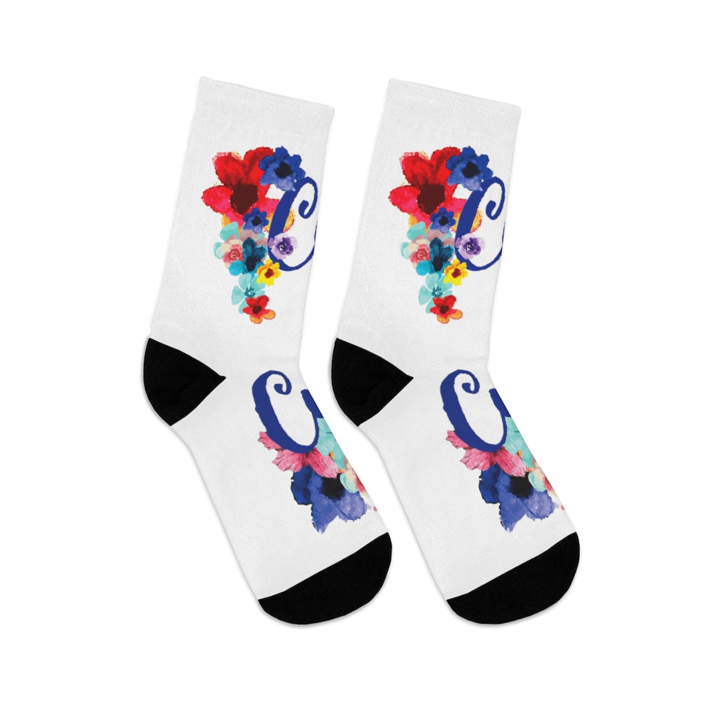 BVC- BanaVieja Collection- DTG Socks CUBA FLOWERS