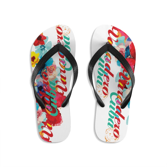 BVC- BanaVieja Collection- Unisex Flip-Flops- VARADERO FLOWERS