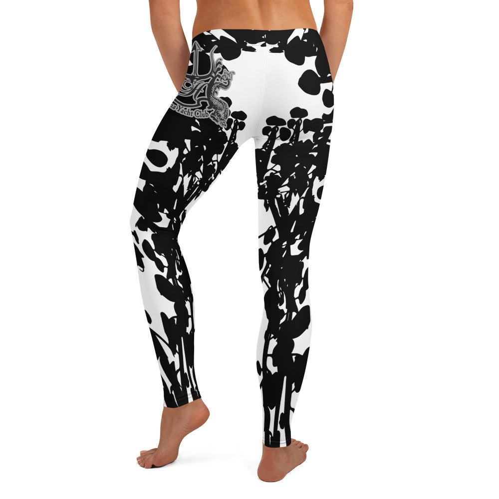 HYC- Habana Yacht Club- Leggings BLACK LEAVES