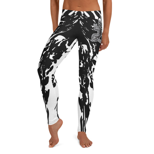 HYC- Habana Yacht Club- Leggings BLACK LEAVES