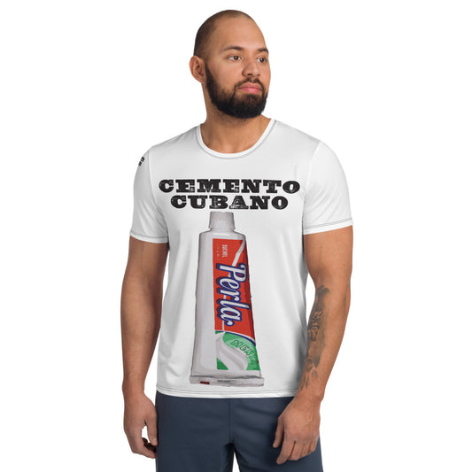 EBC- El Barrio Collection- All-Over Print Men's Athletic T-shirt CEMENTO CUBANO