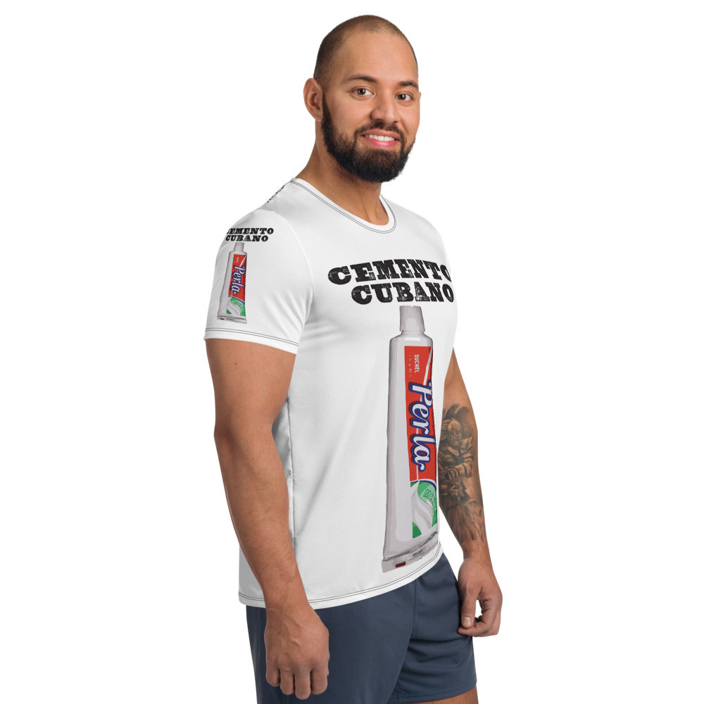 EBC- El Barrio Collection- All-Over Print Men's Athletic T-shirt CEMENTO CUBANO