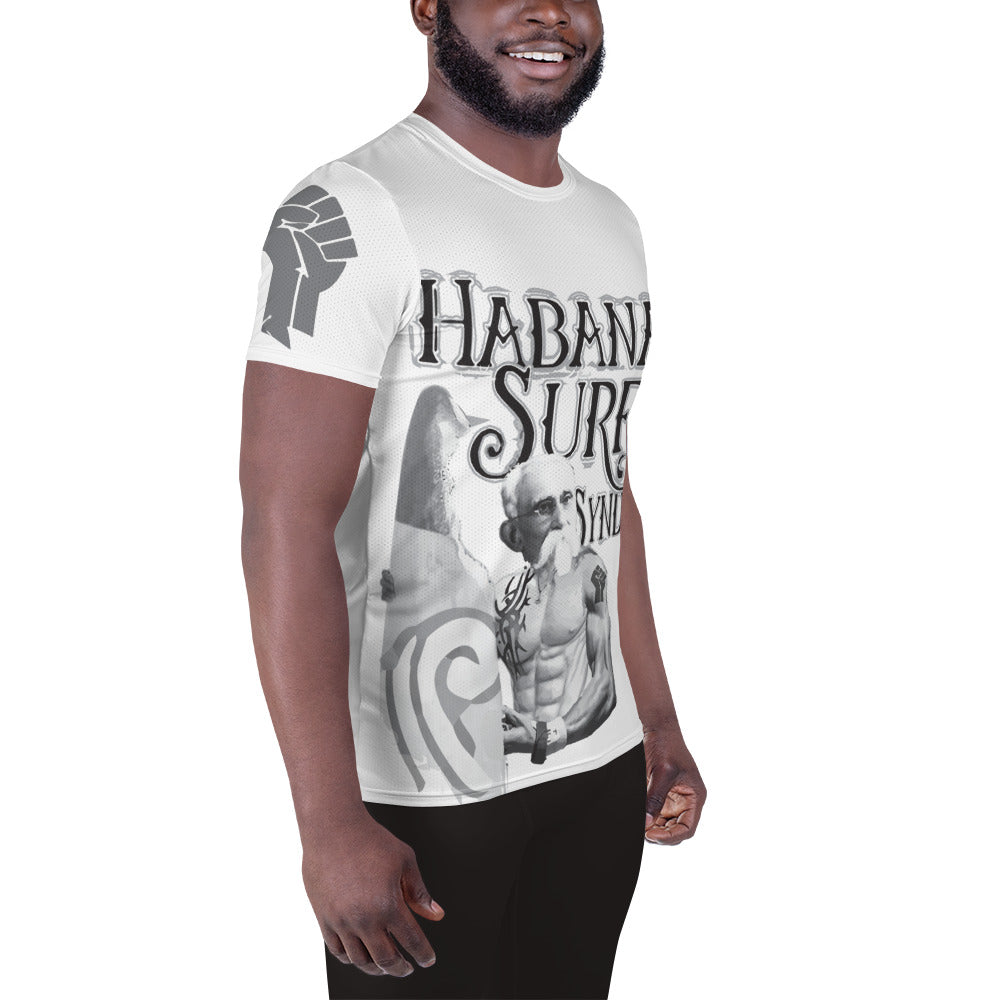 EBC- El Barrio Collection (Habana Surf Syndicate) All-Over Print Men's Athletic T-shirt MAXIMO GOMEZ