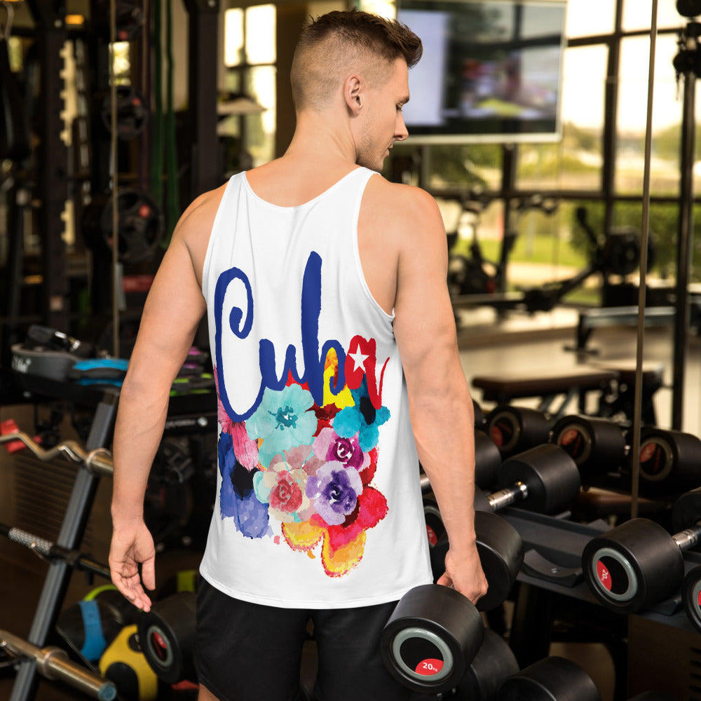 BVC- BanaVieja Collection- Unisex Tank Top CUBA FLOWERS