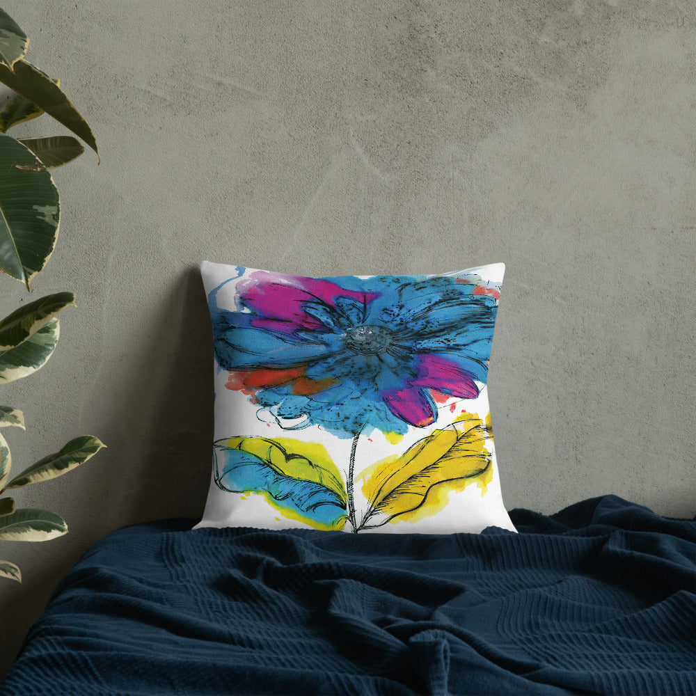 BVC- BanaVieja Collection- Premium Pillow BLUE FLOWER