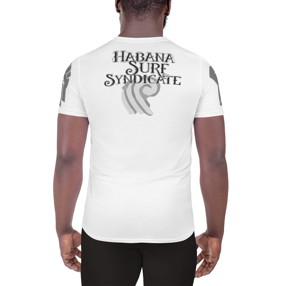 EBC- El Barrio Collection (Habana Surf Syndicate) All-Over Print Men's Athletic T-shirt MAXIMO GOMEZ