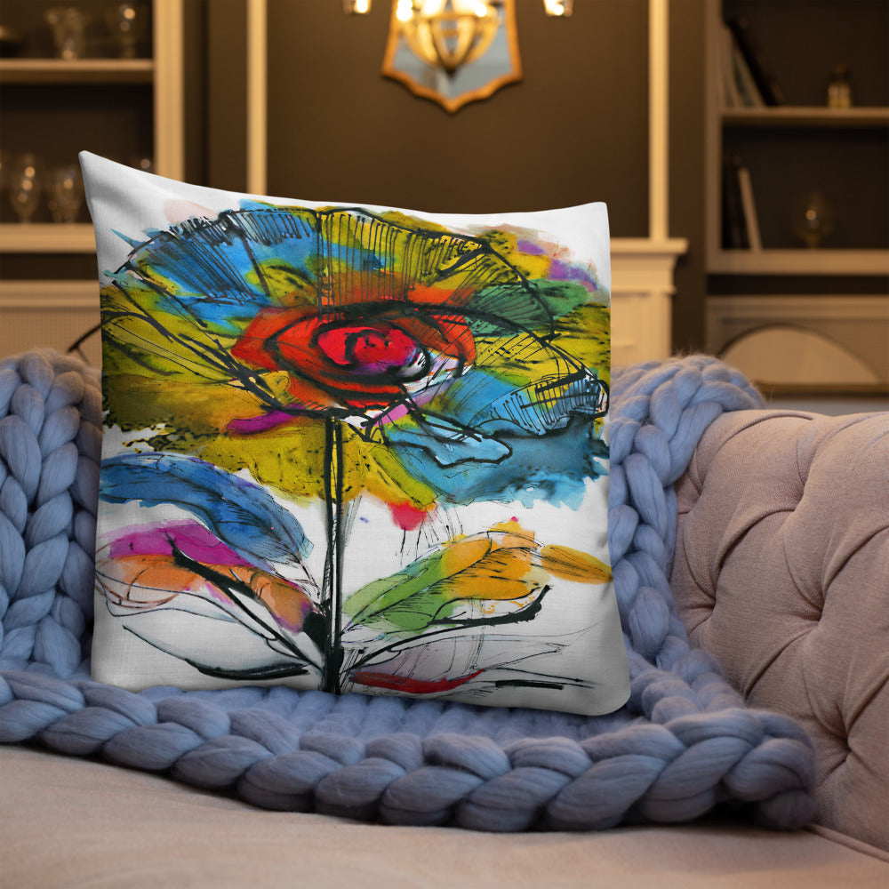 BVC- BanaVieja Collection- Premium Pillow COLORFUL FLOWER