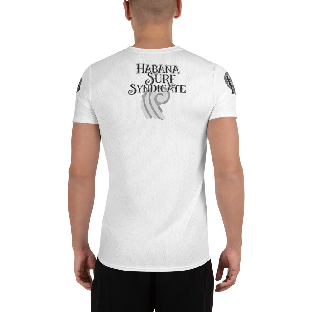 EBC- El Barrio Collection (Habana Surf Syndicate) All-Over Print Men's Athletic T-shirt JOSE MARTI