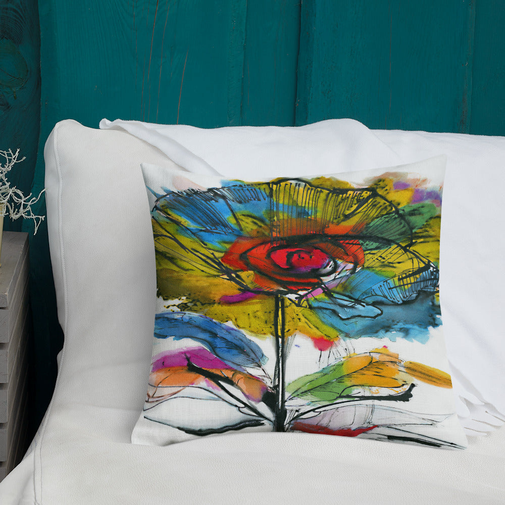 BVC- BanaVieja Collection- Premium Pillow COLORFUL FLOWER