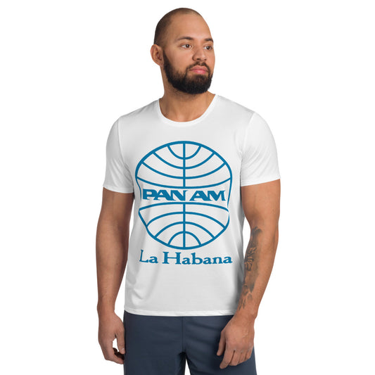 BVC- BanaVieja Collection- PanAm Habana- All-Over Print Men's Athletic T-shirt