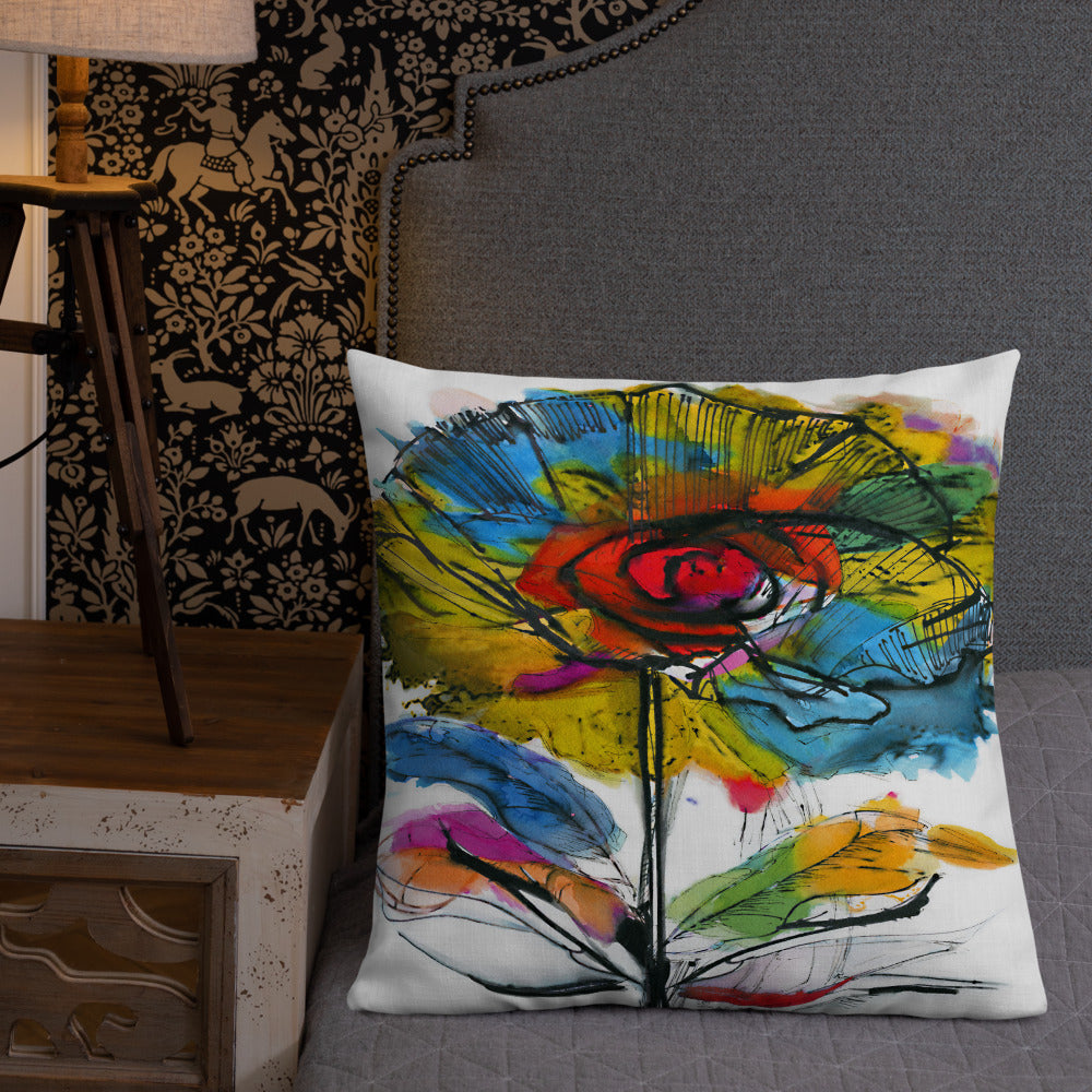 BVC- BanaVieja Collection- Premium Pillow COLORFUL FLOWER