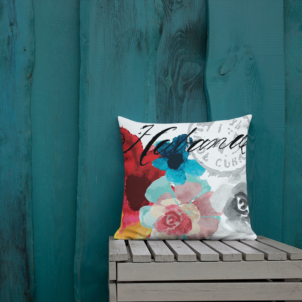 BVC- BanaVieja Collection- Premium Pillow HABANA FLOWER STAMP