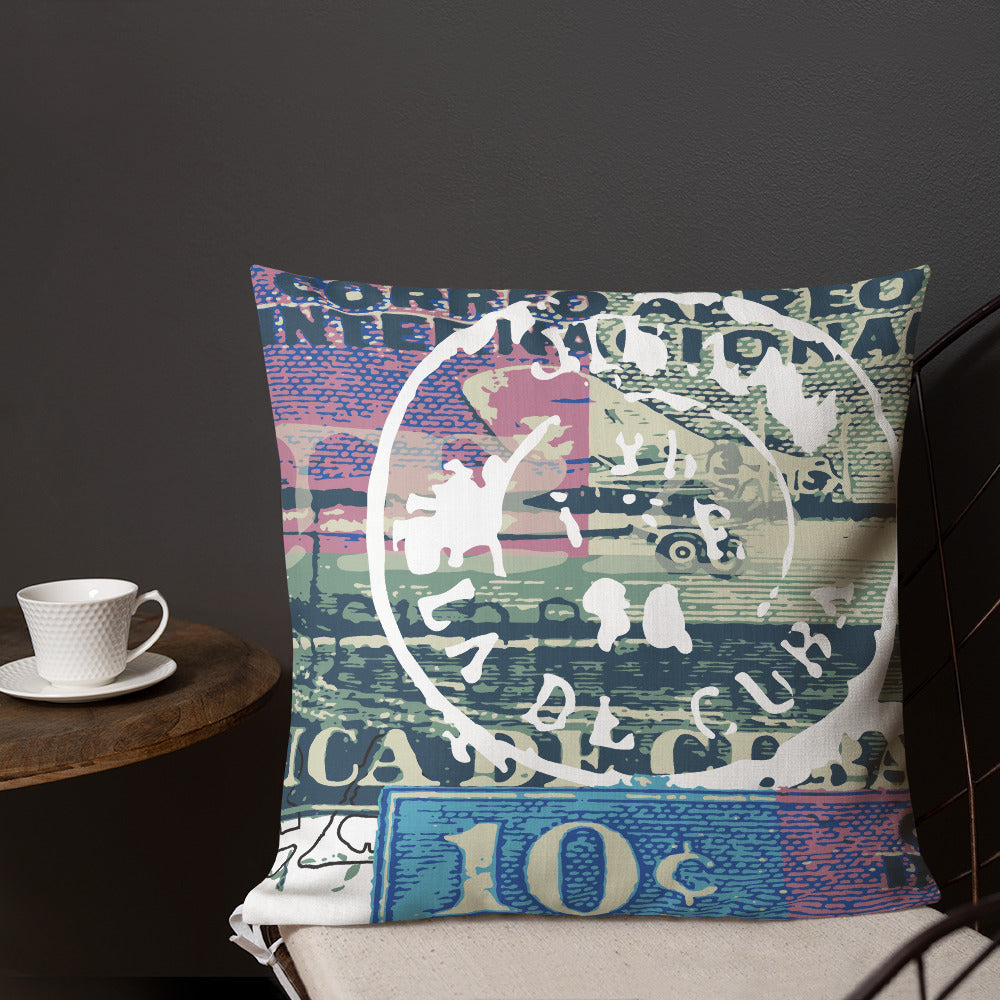 BVC- BanaVieja Collection- Premium Pillow DIEZ CENTAVOS STAMP