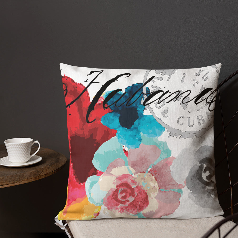 BVC- BanaVieja Collection- Premium Pillow HABANA FLOWER STAMP