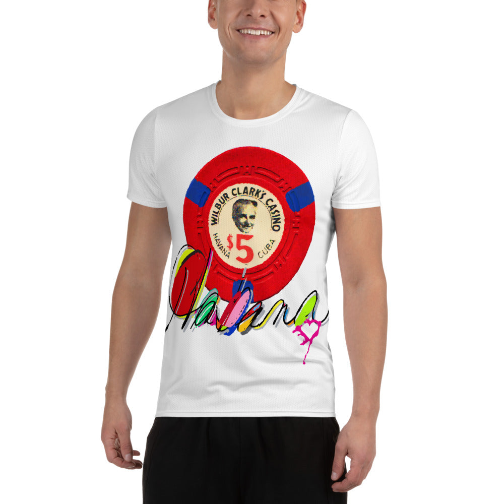 CBC- CopaBana Collection- All-Over Print Men's Athletic T-shirt HABANA CHIP