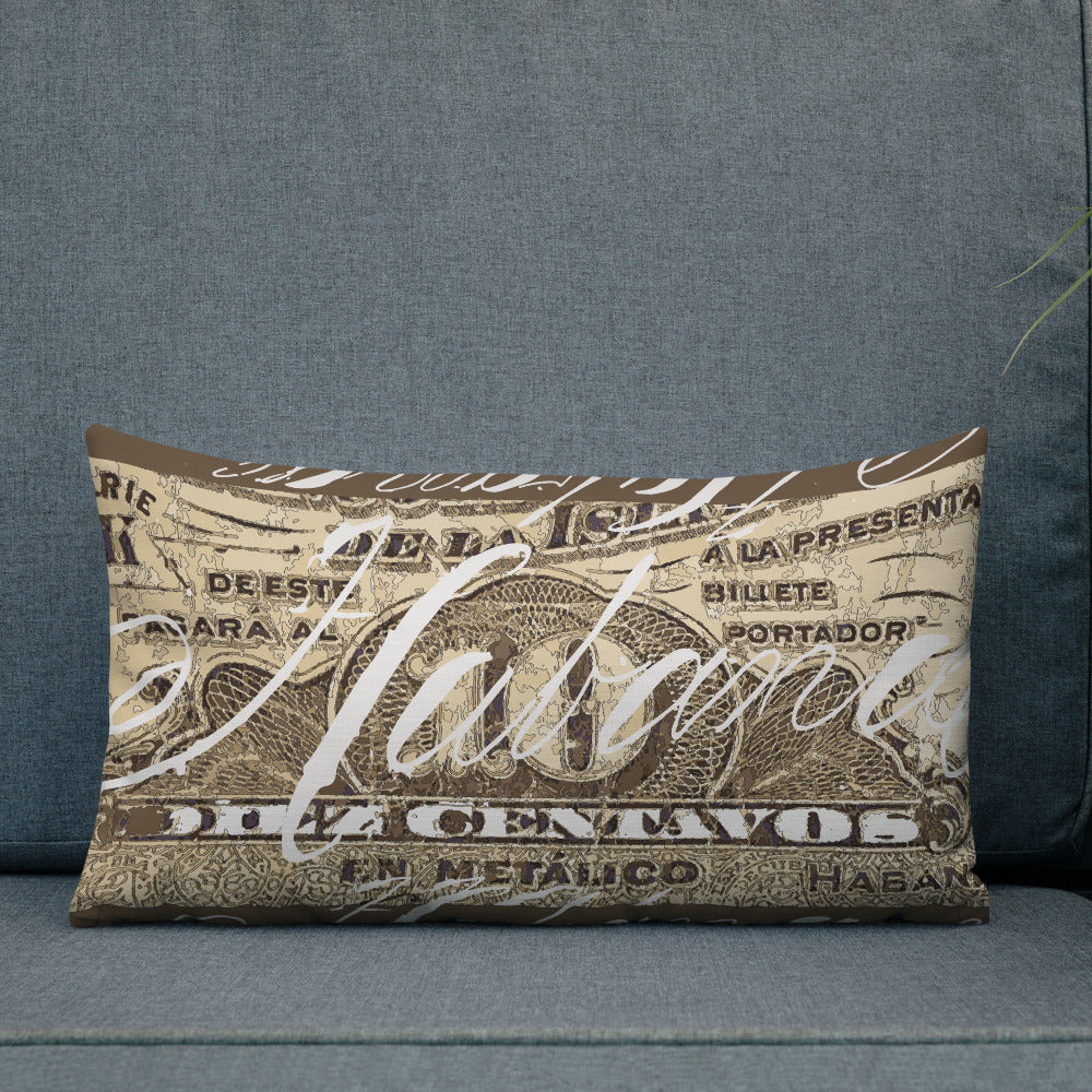 BVC- BanaVieja Collection- Premium Long Pillow DIEZ CENTAVOS