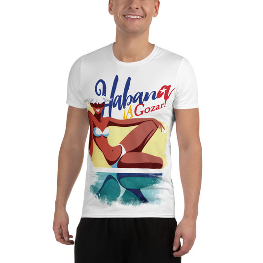 BVC- BanaVieja Collection- All-Over Print Men's Athletic T-shirt A GOZAR