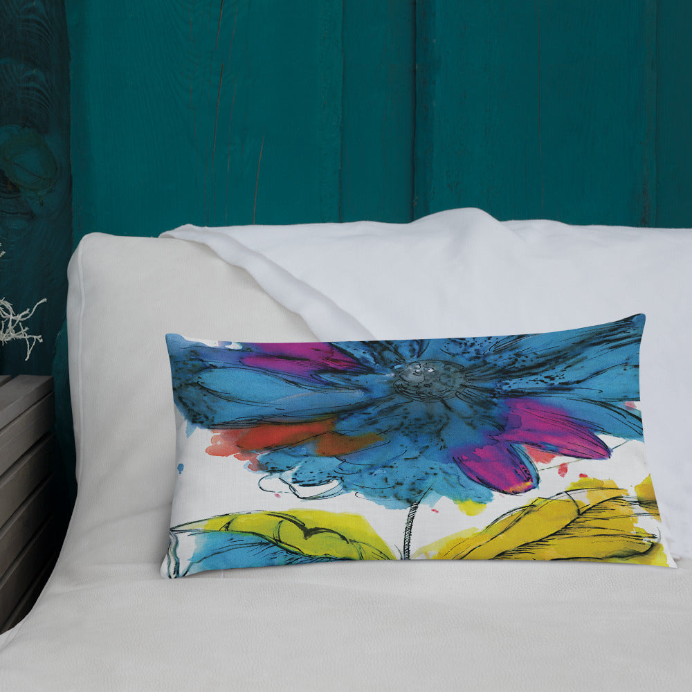 BVC- BanaVieja Collection- Premium Pillow BLUE FLOWER