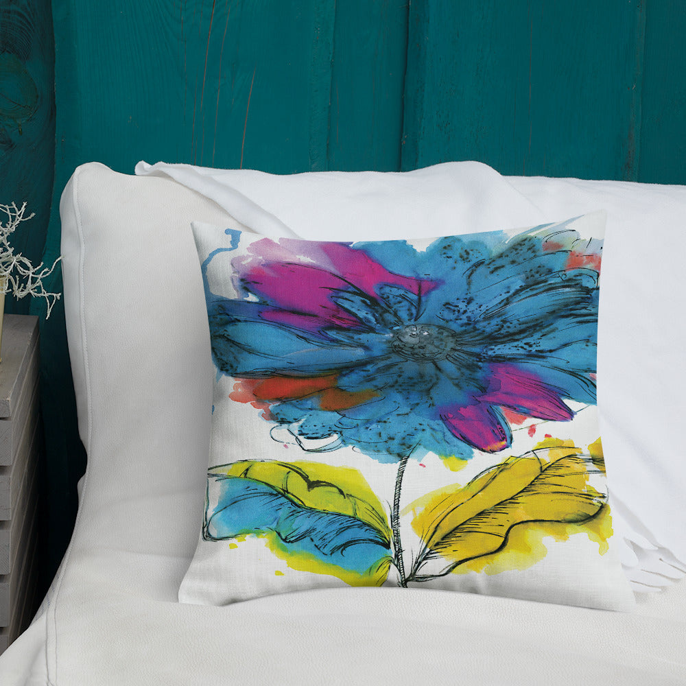 BVC- BanaVieja Collection- Premium Pillow BLUE FLOWER