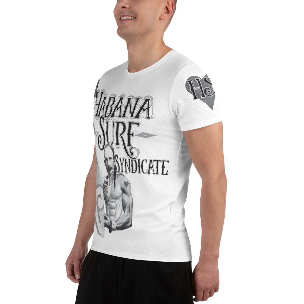 EBC- El Barrio Collection (Habana Surf Syndicate) All-Over Print Men's Athletic T-shirt JOSE MARTI