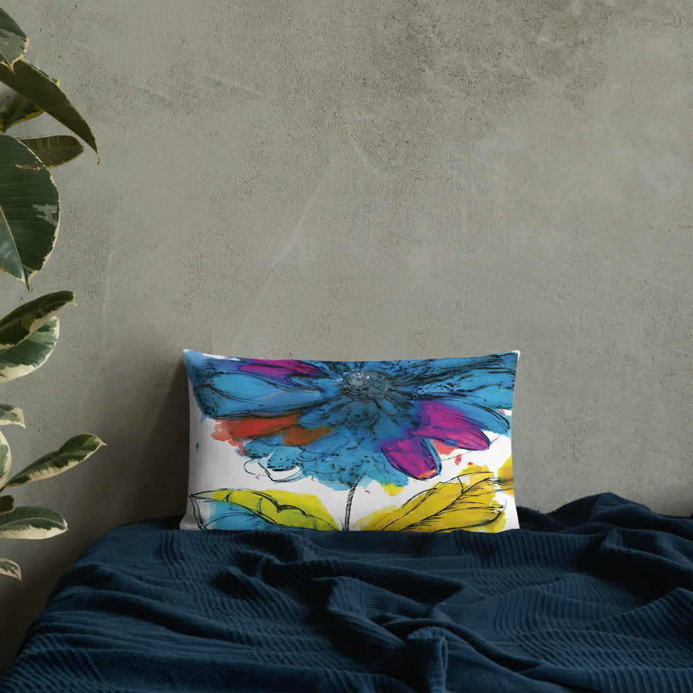 BVC- BanaVieja Collection- Premium Pillow BLUE FLOWER