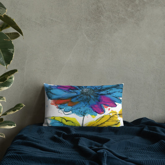 BVC- BanaVieja Collection- Premium Pillow BLUE FLOWER