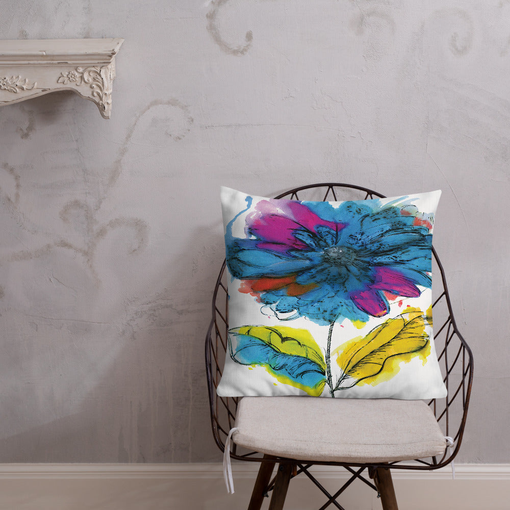 BVC- BanaVieja Collection- Premium Pillow BLUE FLOWER