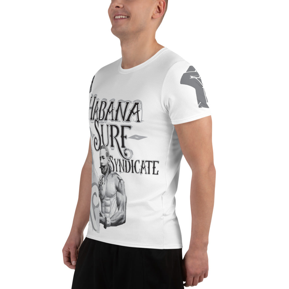 EBC- El Barrio Collection (Habana Surf Syndicate) All-Over Print Men's Athletic T-shirt ANTONIO MACEO