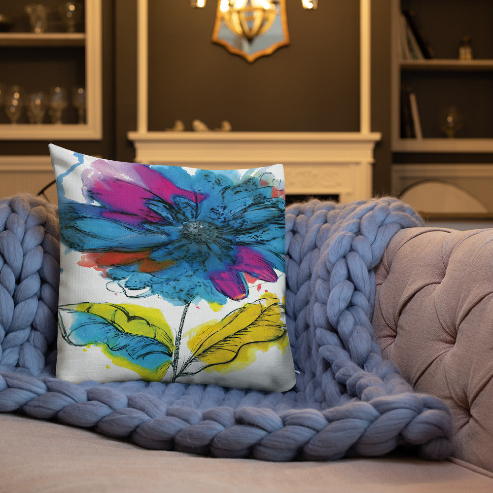 BVC- BanaVieja Collection- Premium Pillow BLUE FLOWER