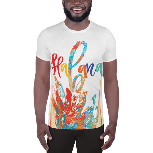 CBC- CopaBana Collection- All-Over Print Men's Athletic T-shirt HABANA DRINK