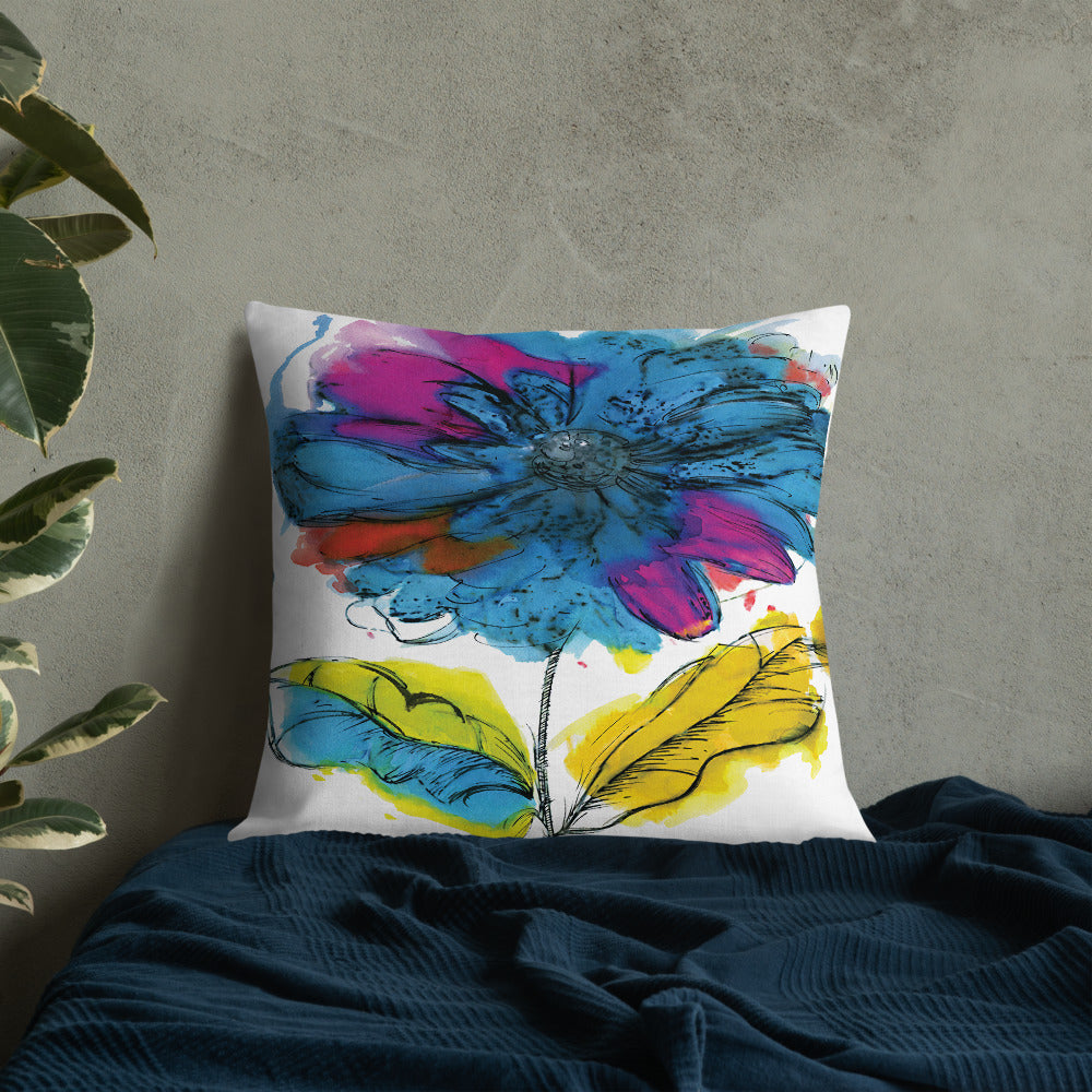 BVC- BanaVieja Collection- Premium Pillow BLUE FLOWER