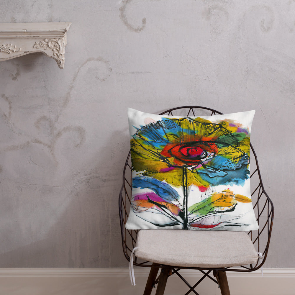 BVC- BanaVieja Collection- Premium Pillow COLORFUL FLOWER