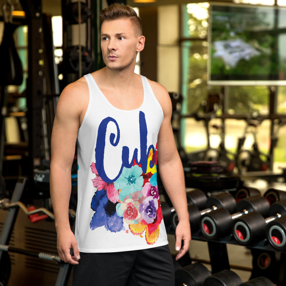 BVC- BanaVieja Collection- Unisex Tank Top CUBA FLOWERS