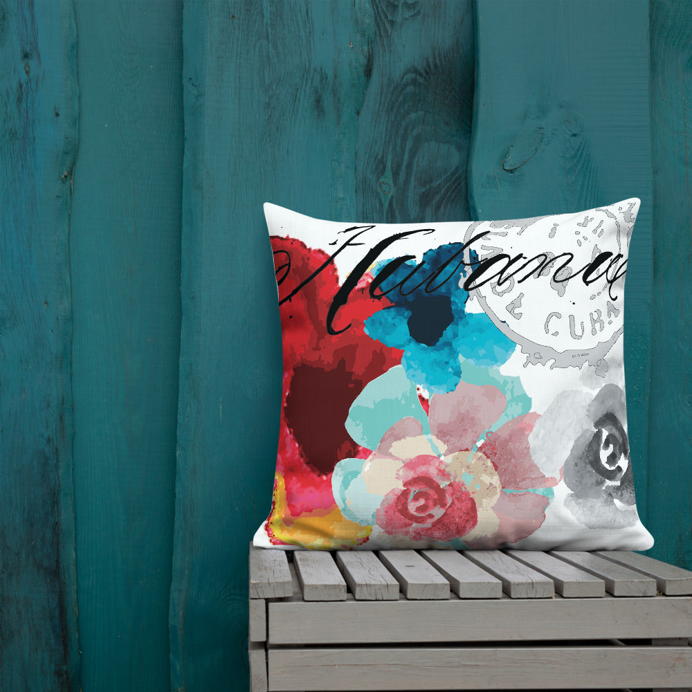 BVC- BanaVieja Collection- Premium Pillow HABANA FLOWER STAMP